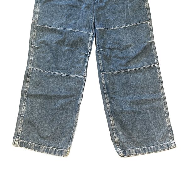 G.H. Bass Carpenter Jeans Reinforced Knee Hammer Loop Dark Wash Mens 34x32 - Picture 12 of 16